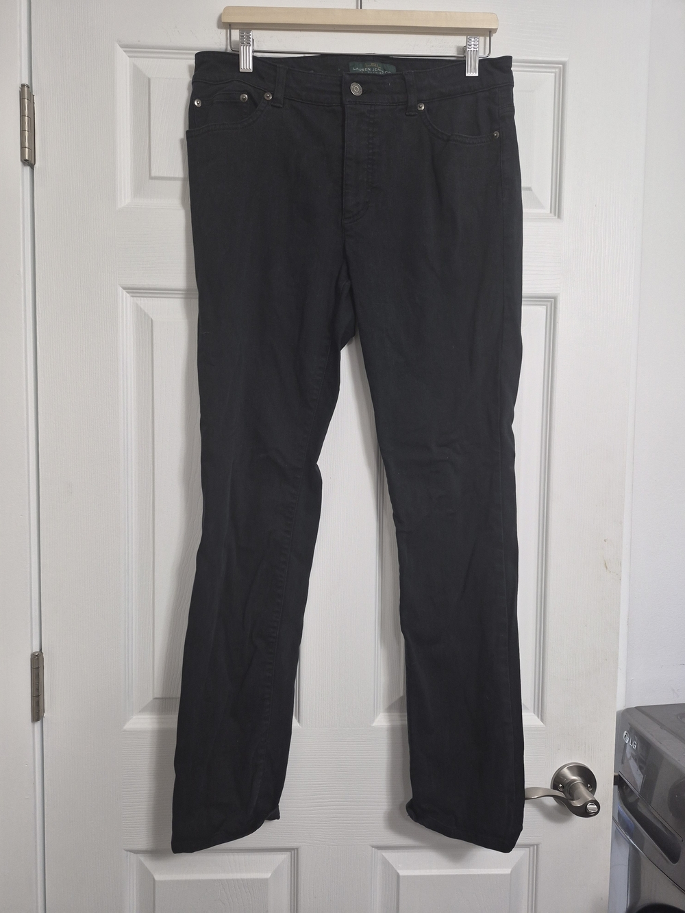 Ralph Lauren Women’s Straight-Leg Jeans in Black